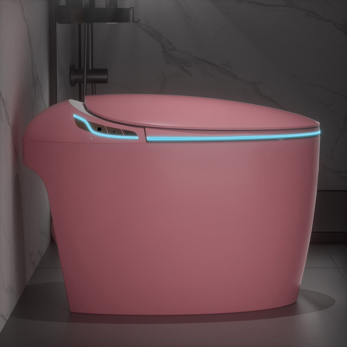 Rainlex Tankless Smart Bidet Toilet with Auto Open Lid, Heated Seat, Warm Water Wash, Dryer, Foot Sensor & Remote Control(T50)