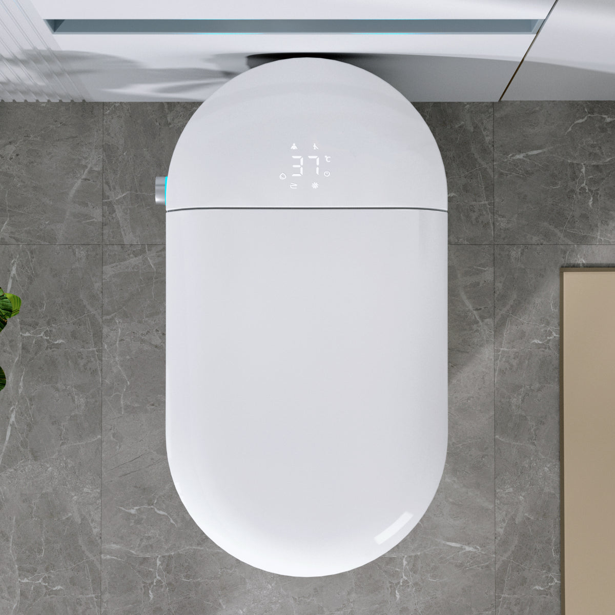 Rainlex ADA Tankless Smart Bidet Toilet with Foot Kick Sensor, Heated Seat, Warm Water Wash, Dryer, Auto Flush, Night Light & Remote Control(T58)