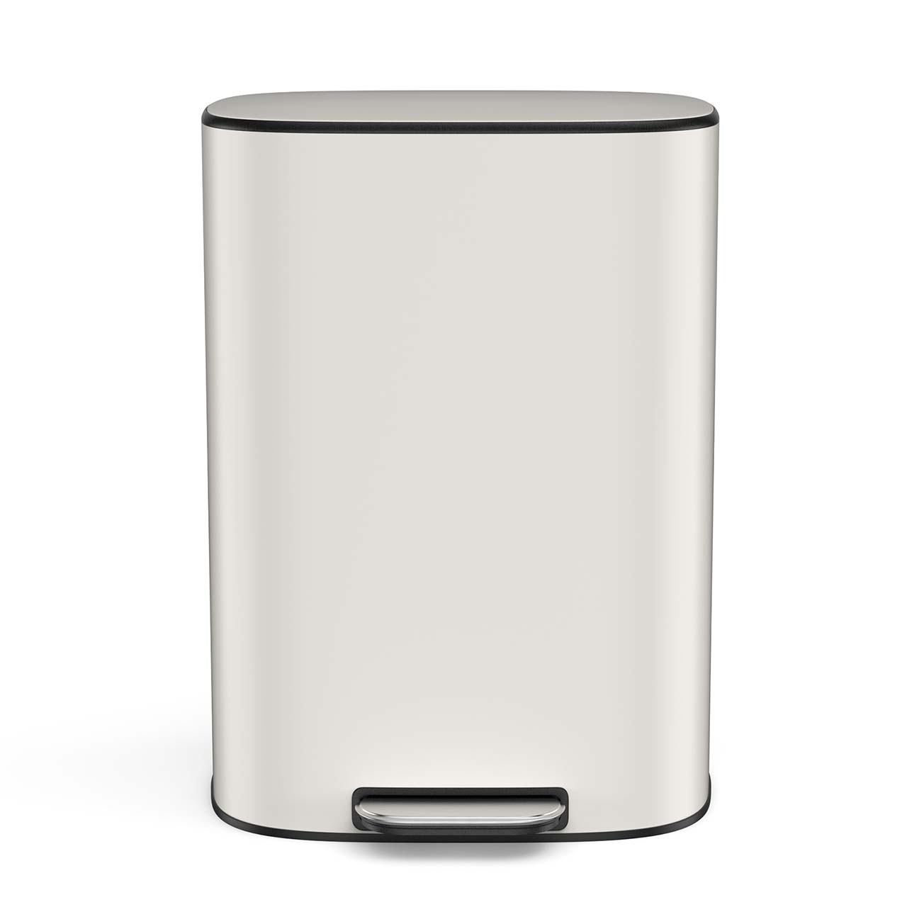 13 Gal. / 50 L Stainless Steel Step Trash Can with Soft-Close Stay-Open Lid and Removable Inner Bucket,RX-TB03-13