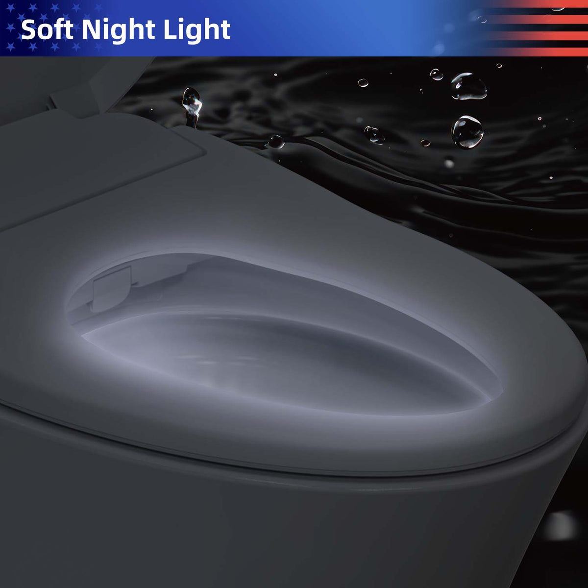 Rainlex Smart Bidet Toilet Seat with Instant Warm Water, Heated Seat, Bubble Wash, Night Light & Knob Control