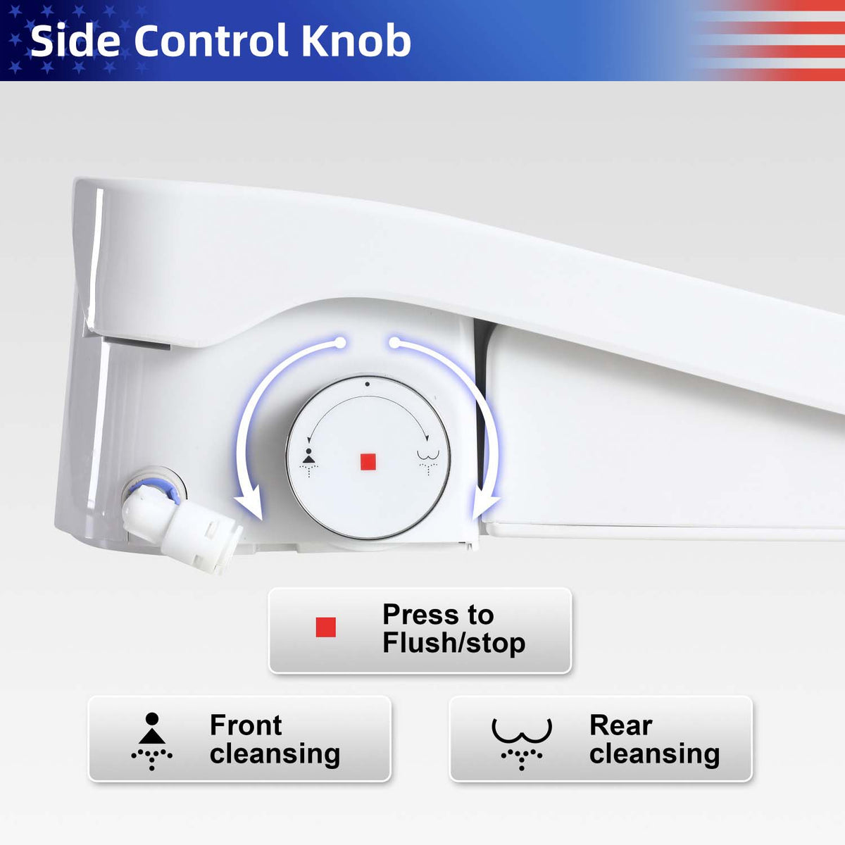 Smart Bidet Toilet Seat with Auto Open/Close Lid, Heated Seat, Adjustable Water Temperature & Pressure