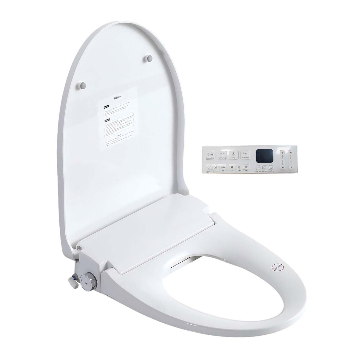 Smart Bidet Toilet Seat with Heated Seat, Adjustable Water Temperature & Pressure, Self-Cleaning Nozzle, Night Light