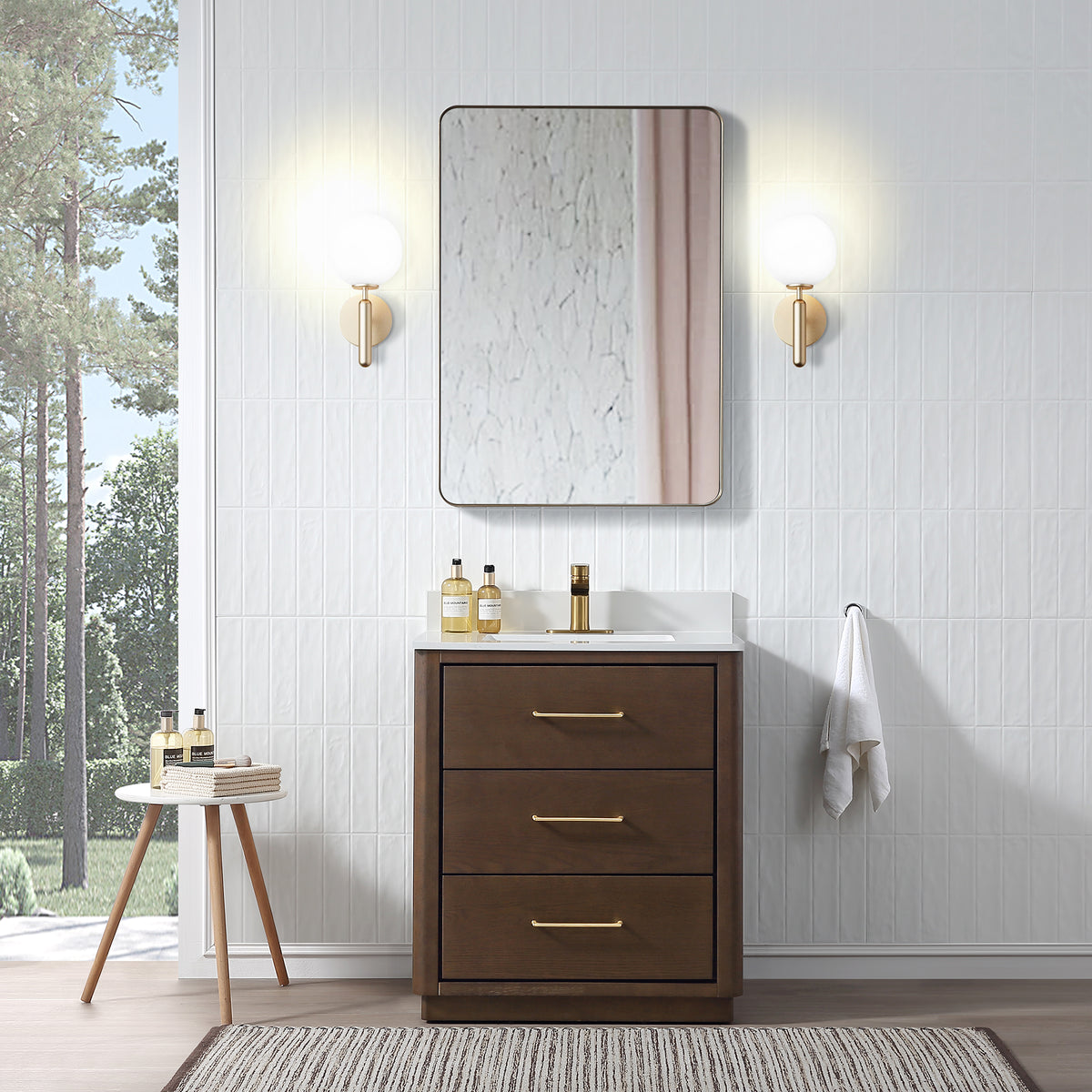 RAINLEX Freestanding Single Bathroom Vanity with Quartz Top (V04)