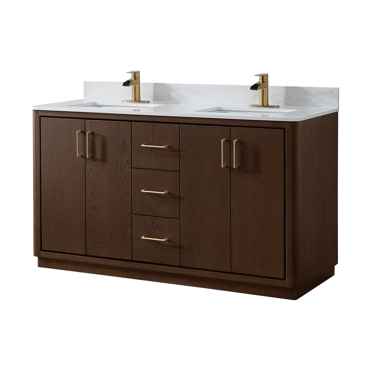RAINLEX Freestanding Single Bathroom Vanity with Quartz Top (V04)