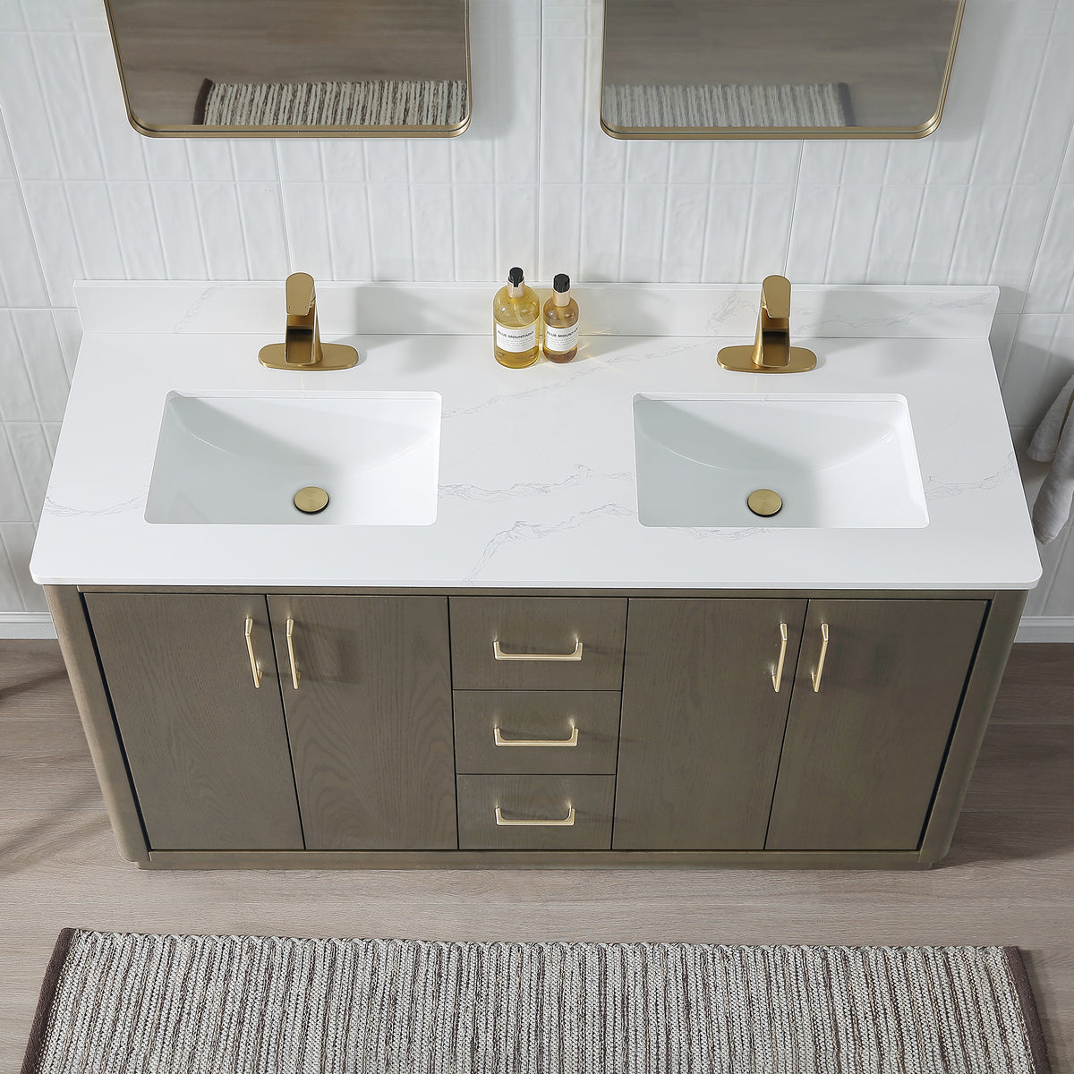 RAINLEX Freestanding Single Bathroom Vanity with Quartz Top (V04)