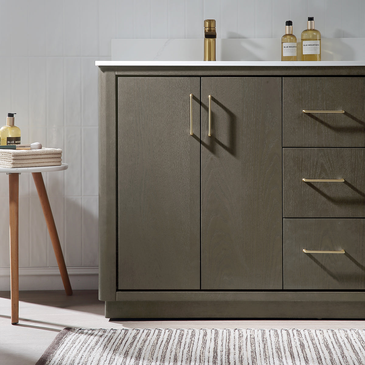 RAINLEX Freestanding Single Bathroom Vanity with Quartz Top (V04)