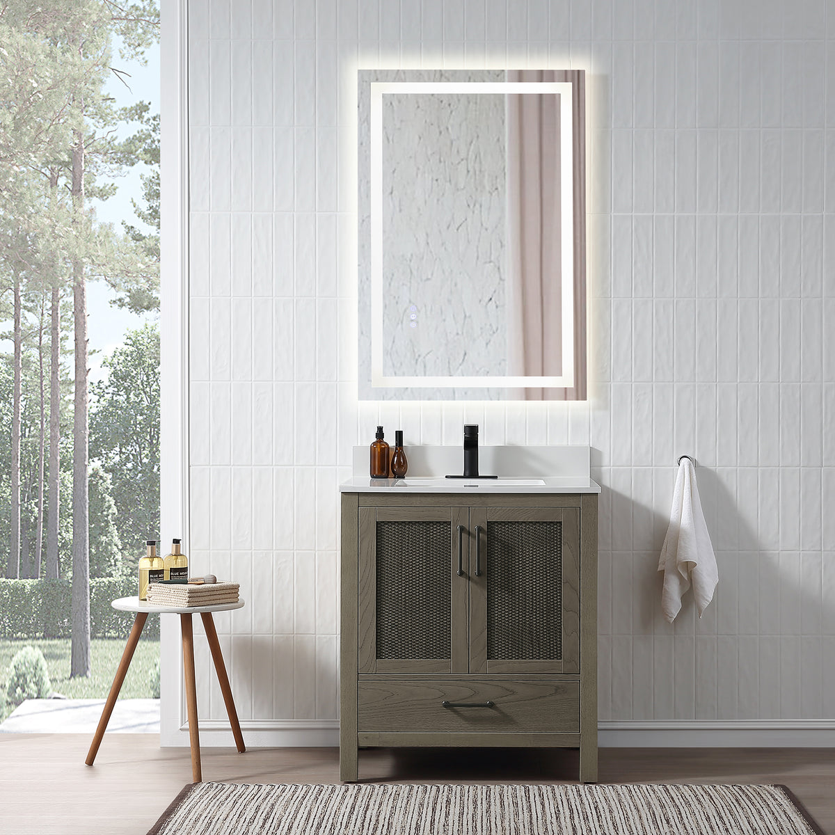 RAINLEX Freestanding Single Bathroom Vanity with Quartz Top