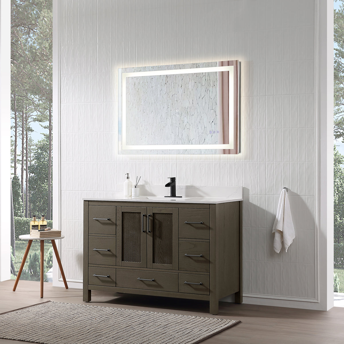 RAINLEX Freestanding Single Bathroom Vanity with Quartz Top