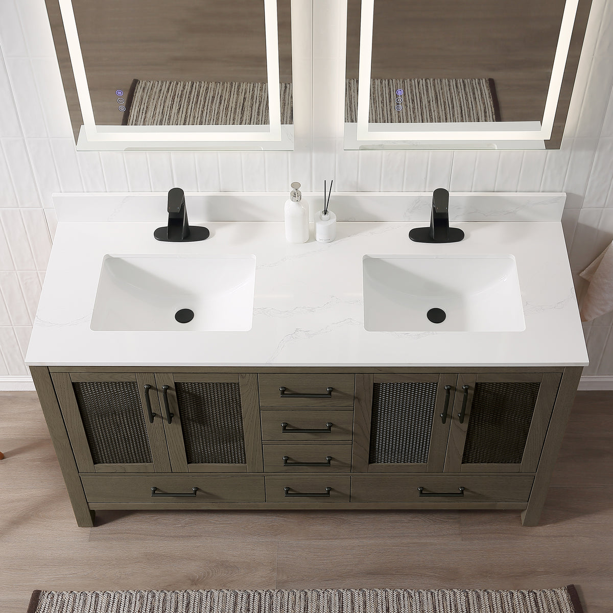 RAINLEX Freestanding Single Bathroom Vanity with Quartz Top