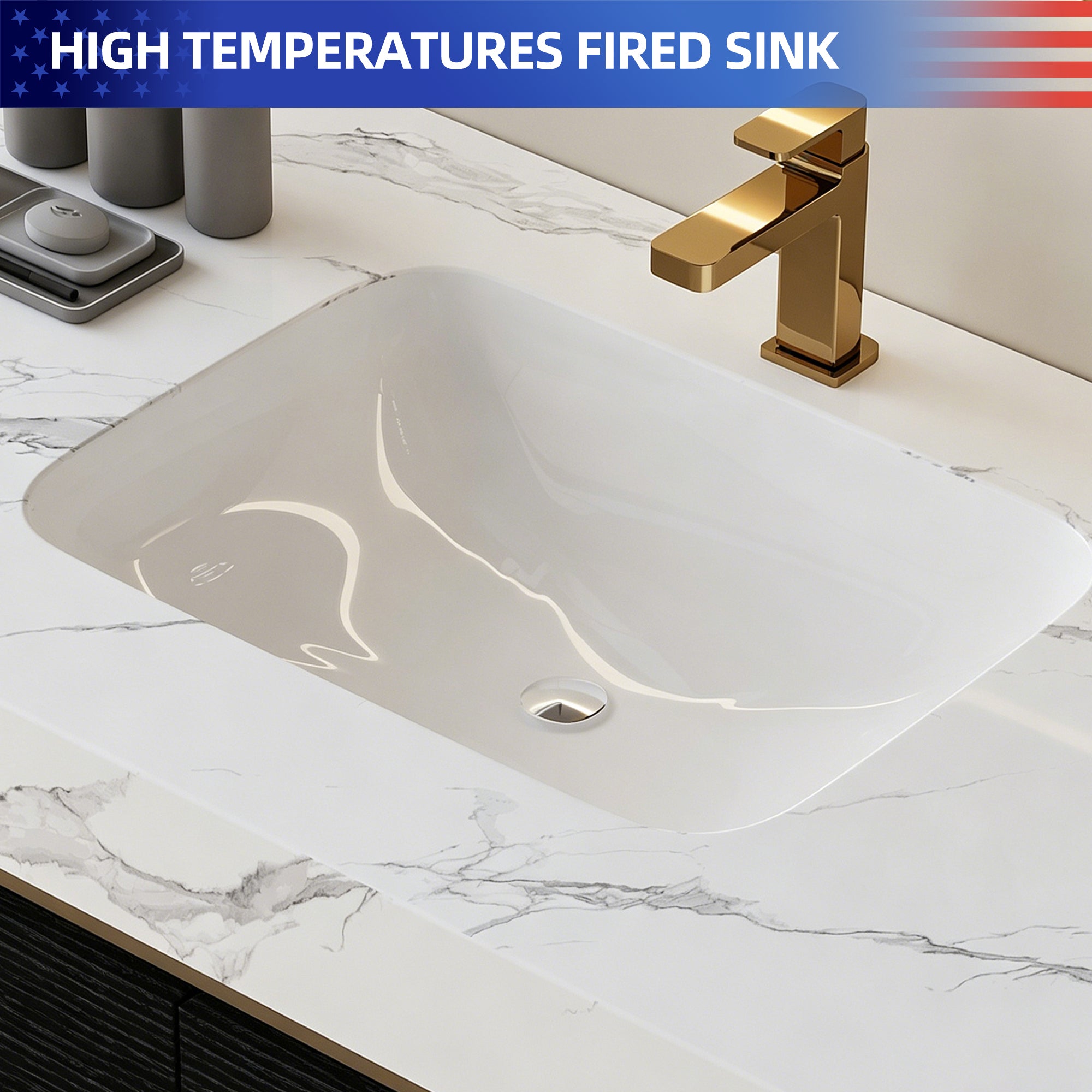 35.4" Freestanding/Wall-Mount Bathroom Vanity with Sintered Stone Top