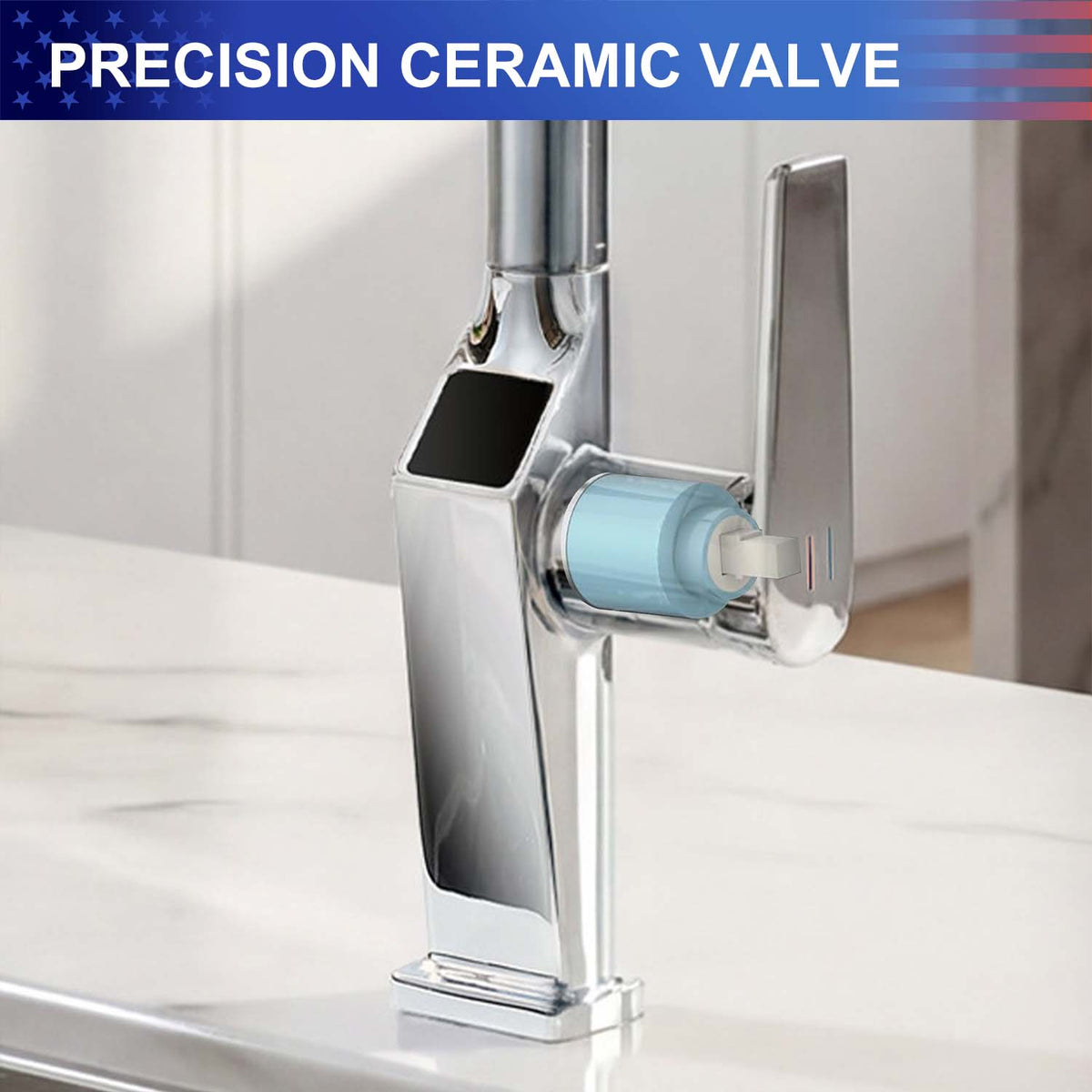 Touchless Kitchen Faucet with LED Temperature Display, Motion Sensor, 3-Function Pull-Out Sprayer and 360° Swivel Spout