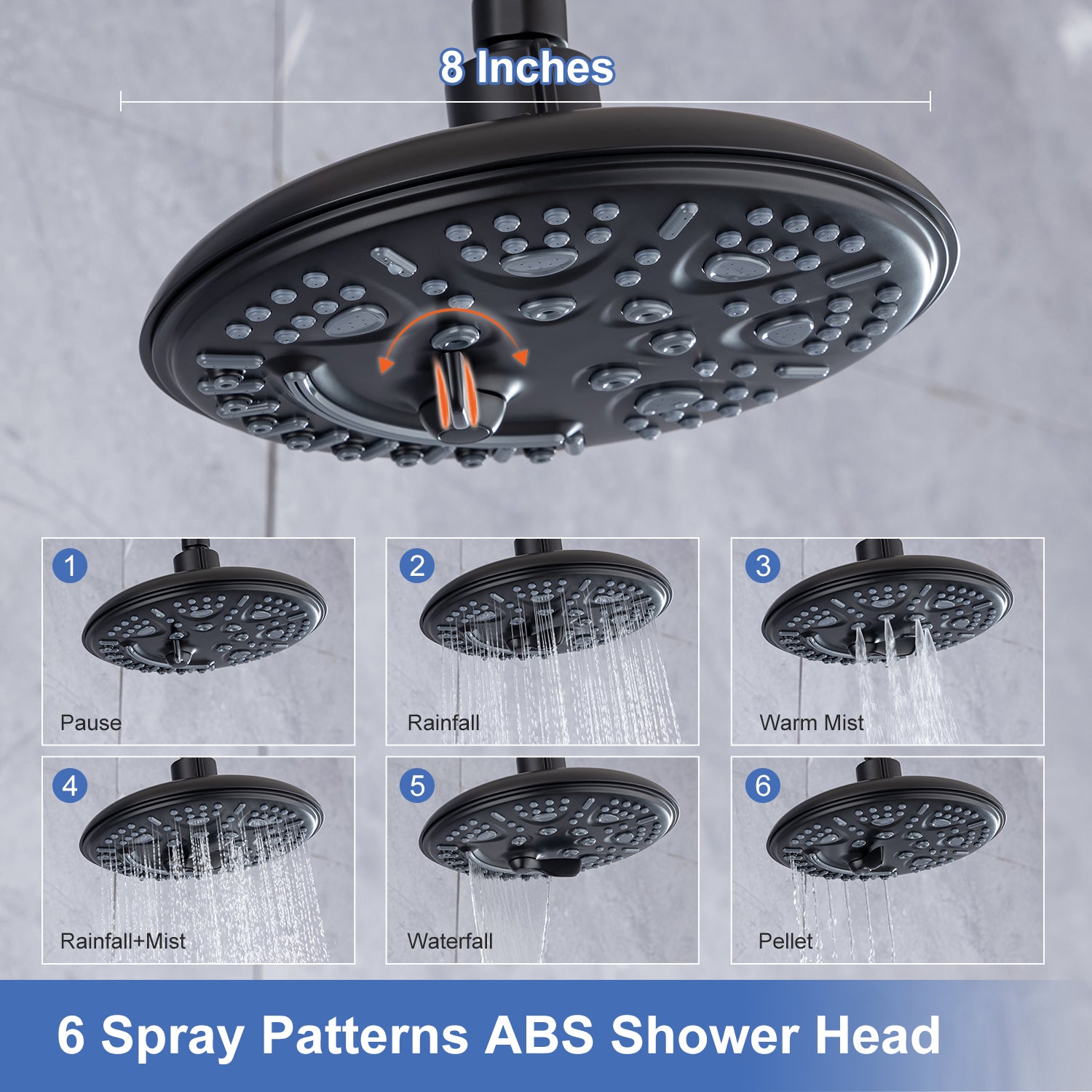 Shower System with Rain Shower Head and Handheld Shower (S2003)