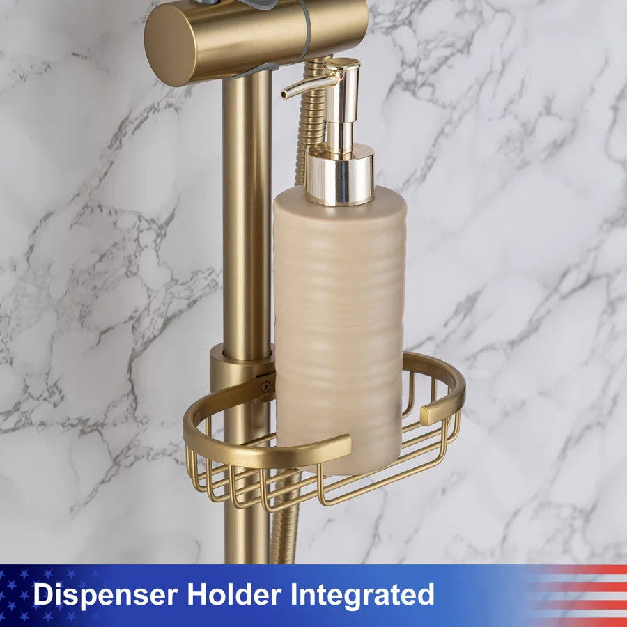 RAINLEX Shower System with Rain Shower Head, Handheld Shower and Tub Spout