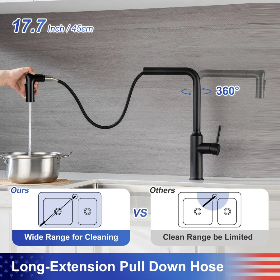 Single-Handle Pull-Down Kitchen Faucet (S6013)