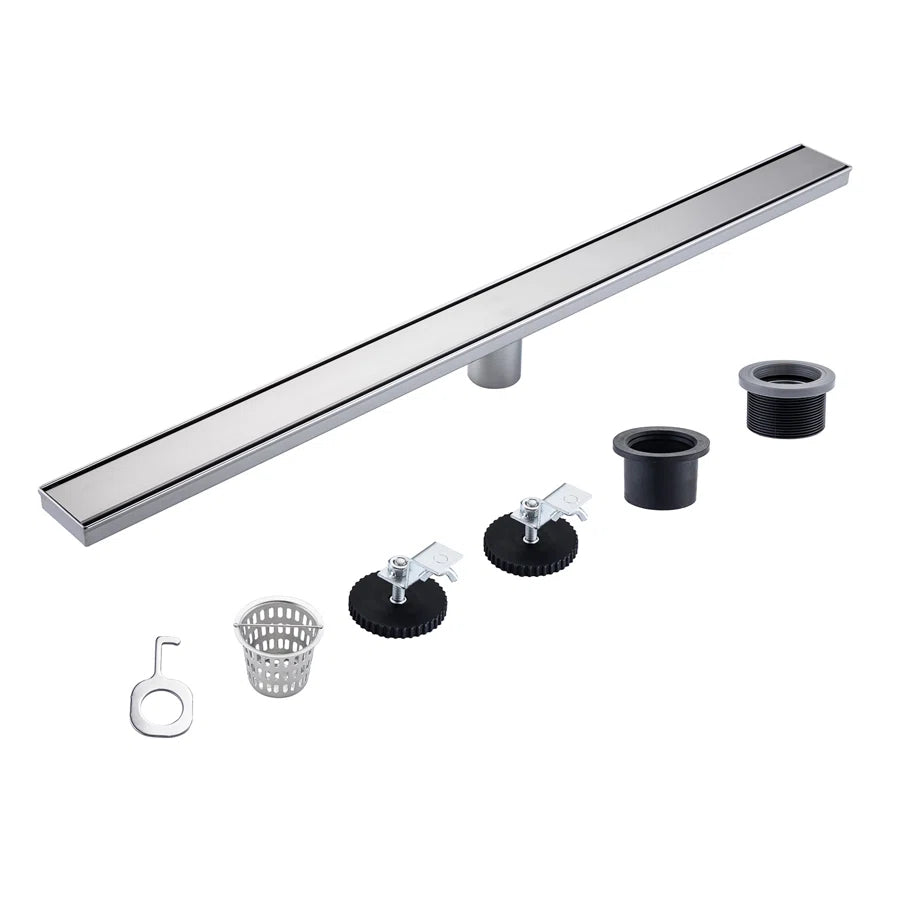 RAINLEX 36 in. Linear Grid Shower Drain in Chrome
