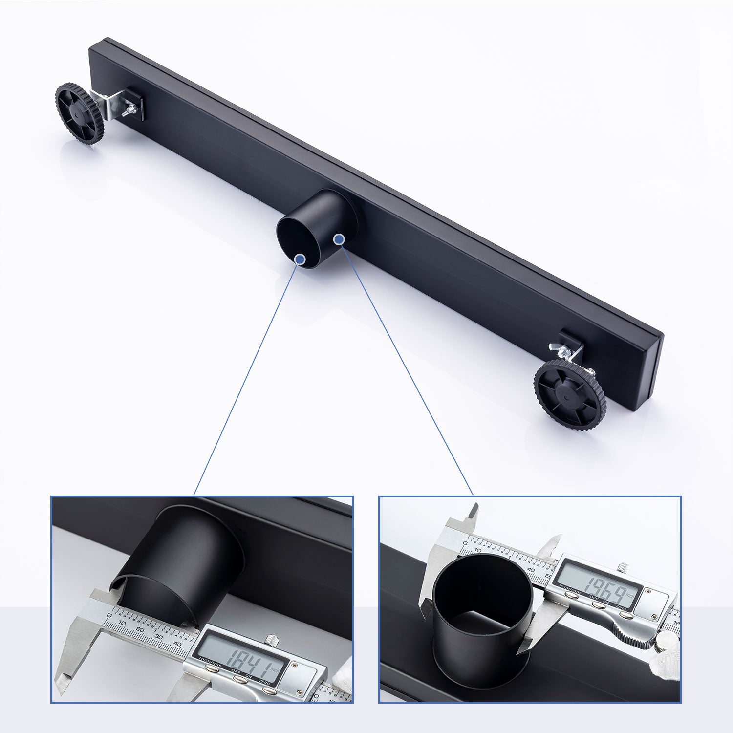 24" Linear Grid Shower Drain, Chrome