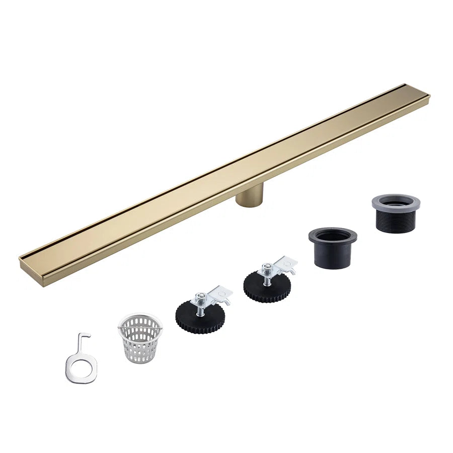RAINLEX 36 in. Linear Grid Shower Drain in Chrome