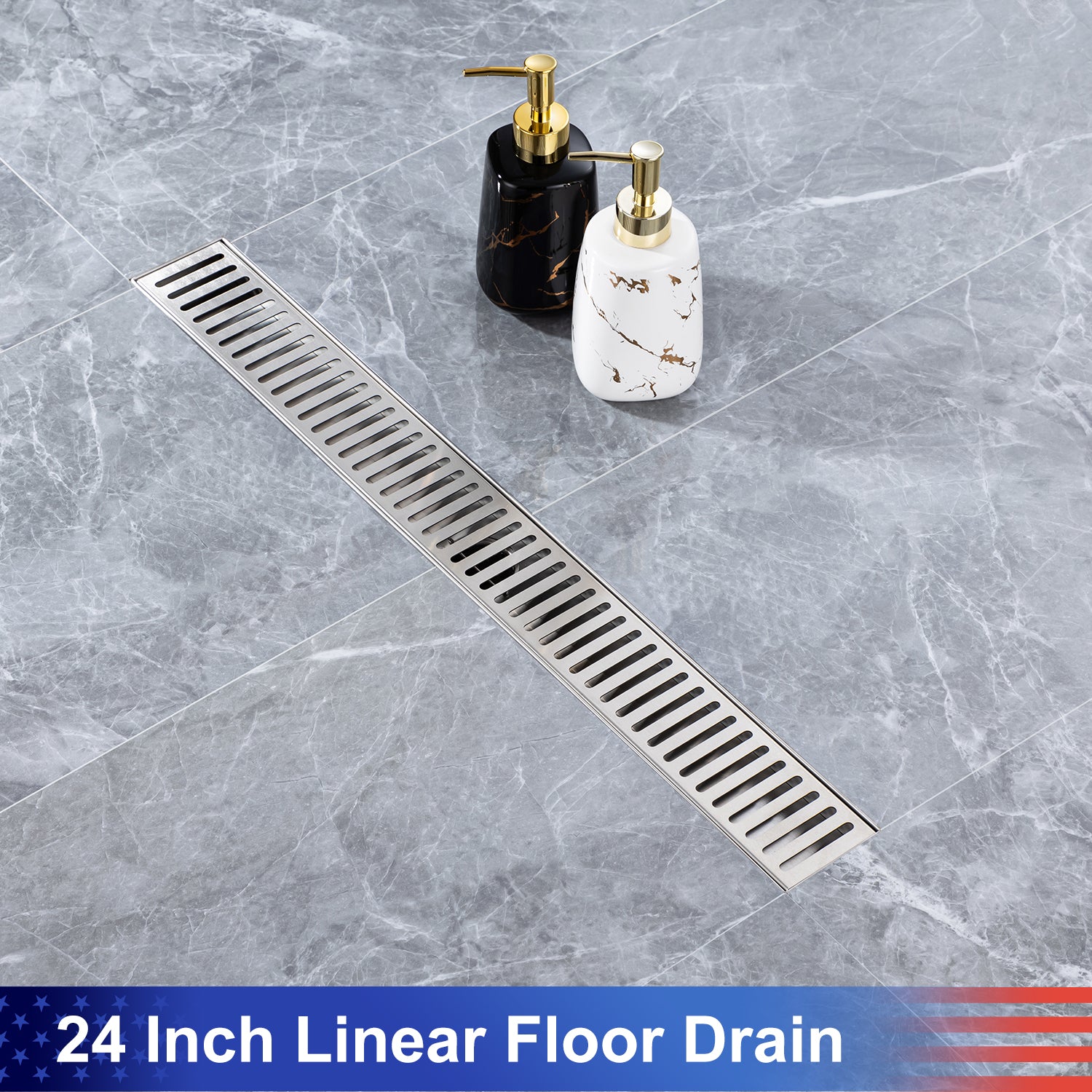 24'' W Linear Grid Shower Drain RX7002-24