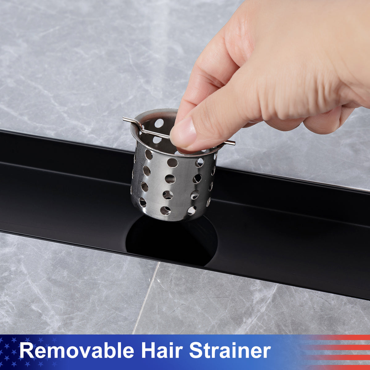Drain de douche à grille linéaire de 12 po de largeur RX7002-12