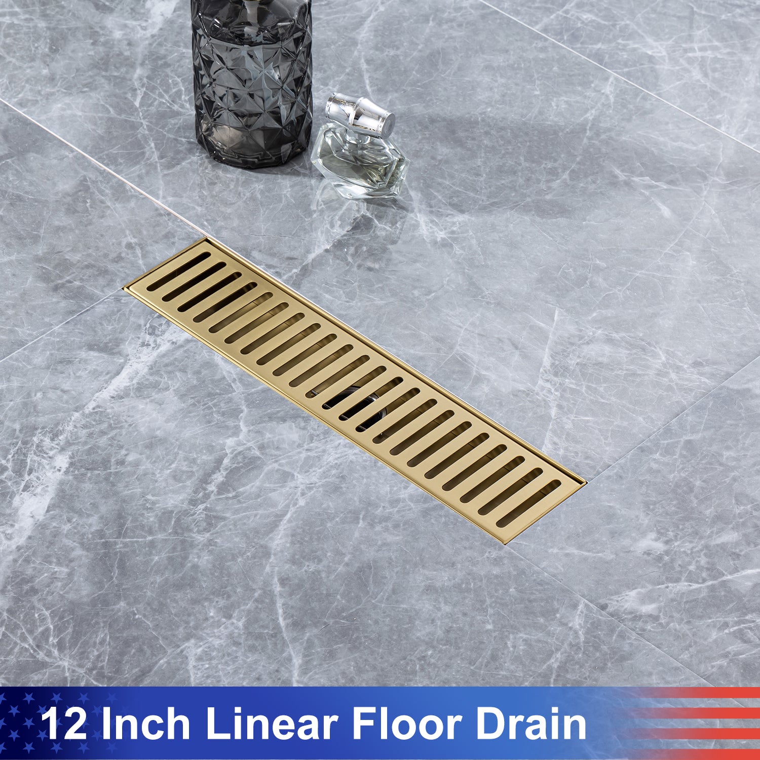 Drain de douche à grille linéaire de 12 po de largeur RX7002-12