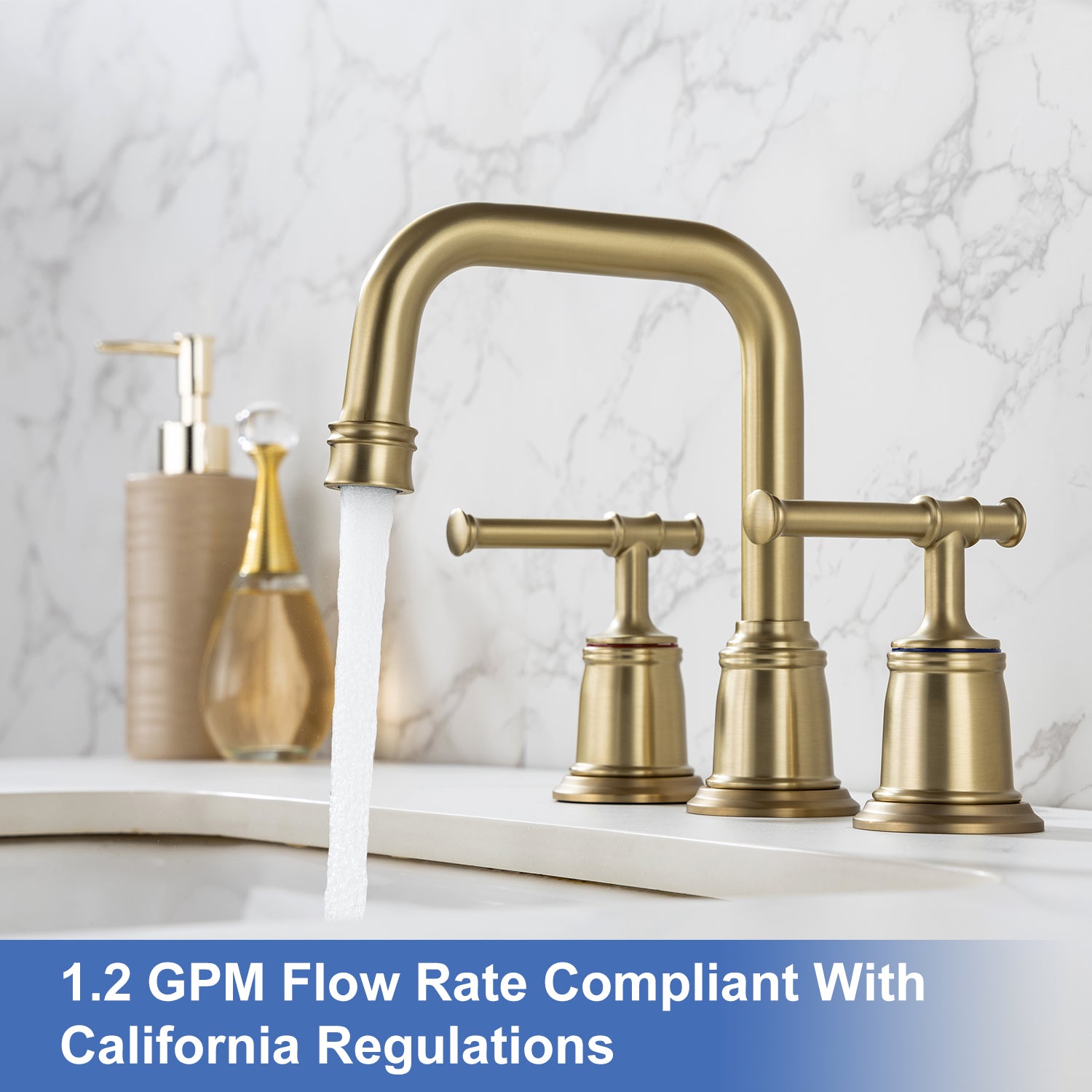 2-Handle Widespread Bathroom Faucet with Drain Assembly (S83008)