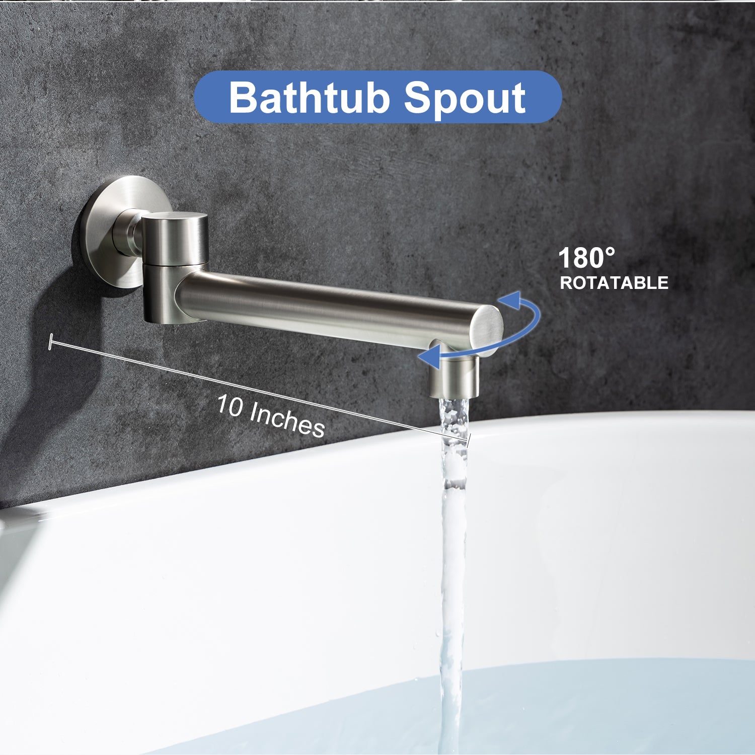 Single Handle Wall Mounted Roman Tub Faucet with Handheld shower RX96207