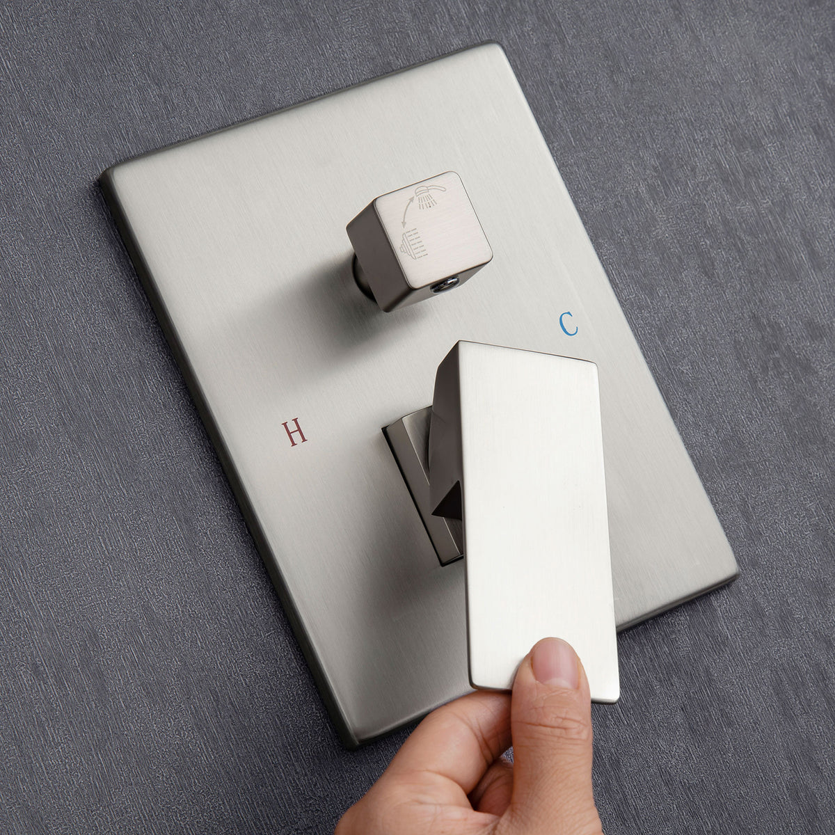 Durable Wall-Mount Square Shower Faucet