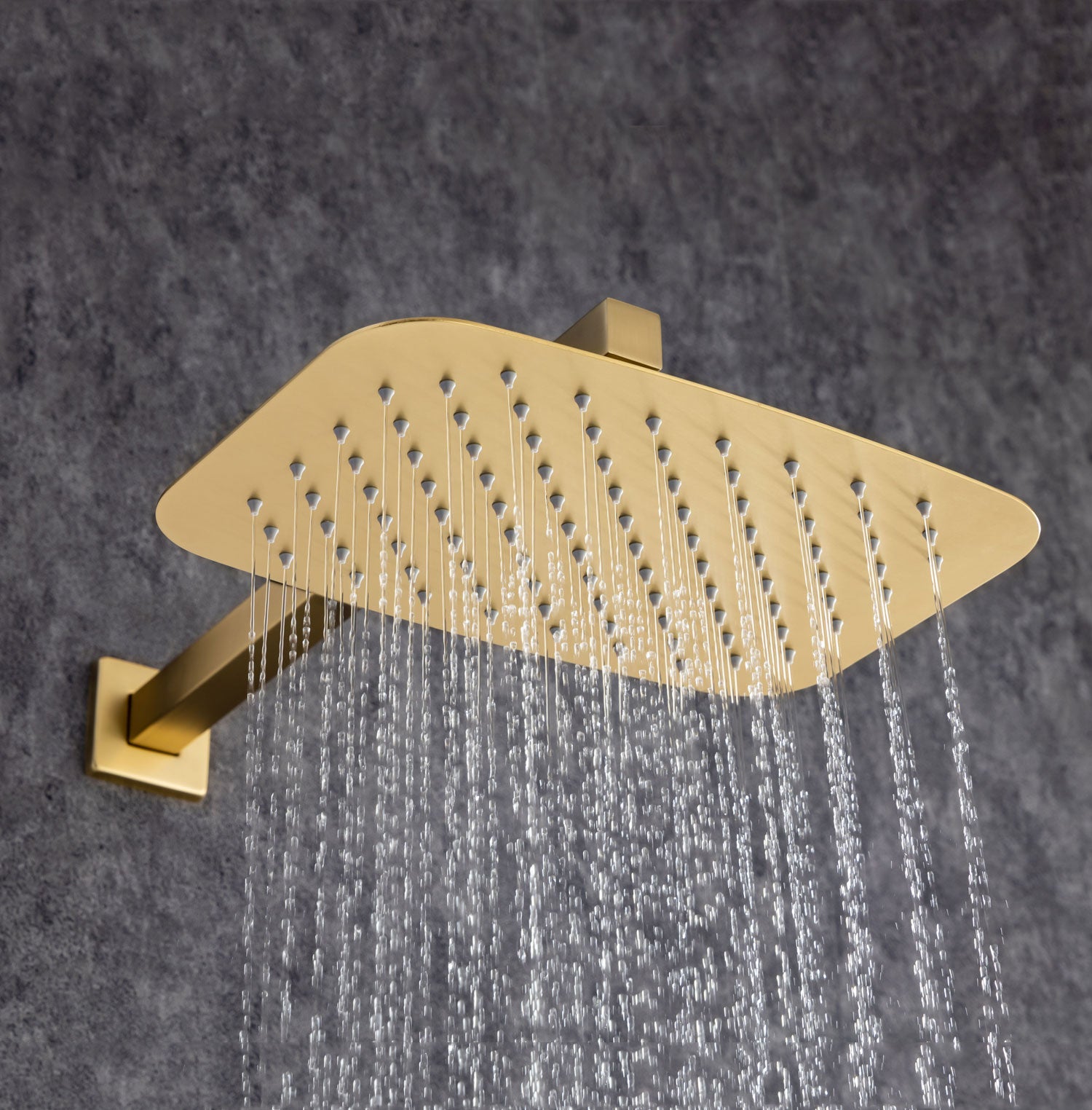 12" Square 3-Way Wall-Mount Shower System with Rough-in Valve