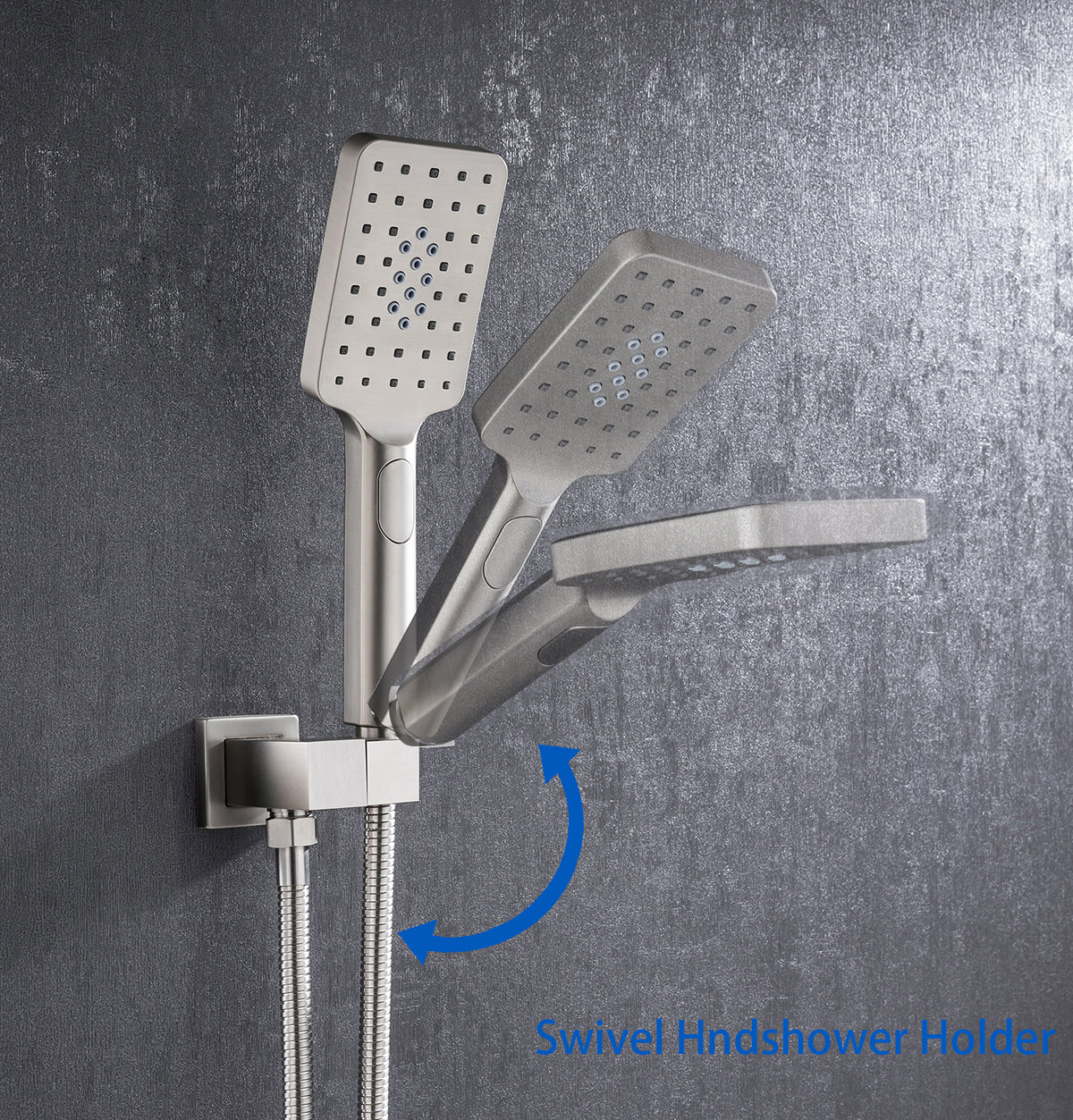RAINLEX 12 in. Square Wall-Mount Complete Shower System with Rough-In Valve