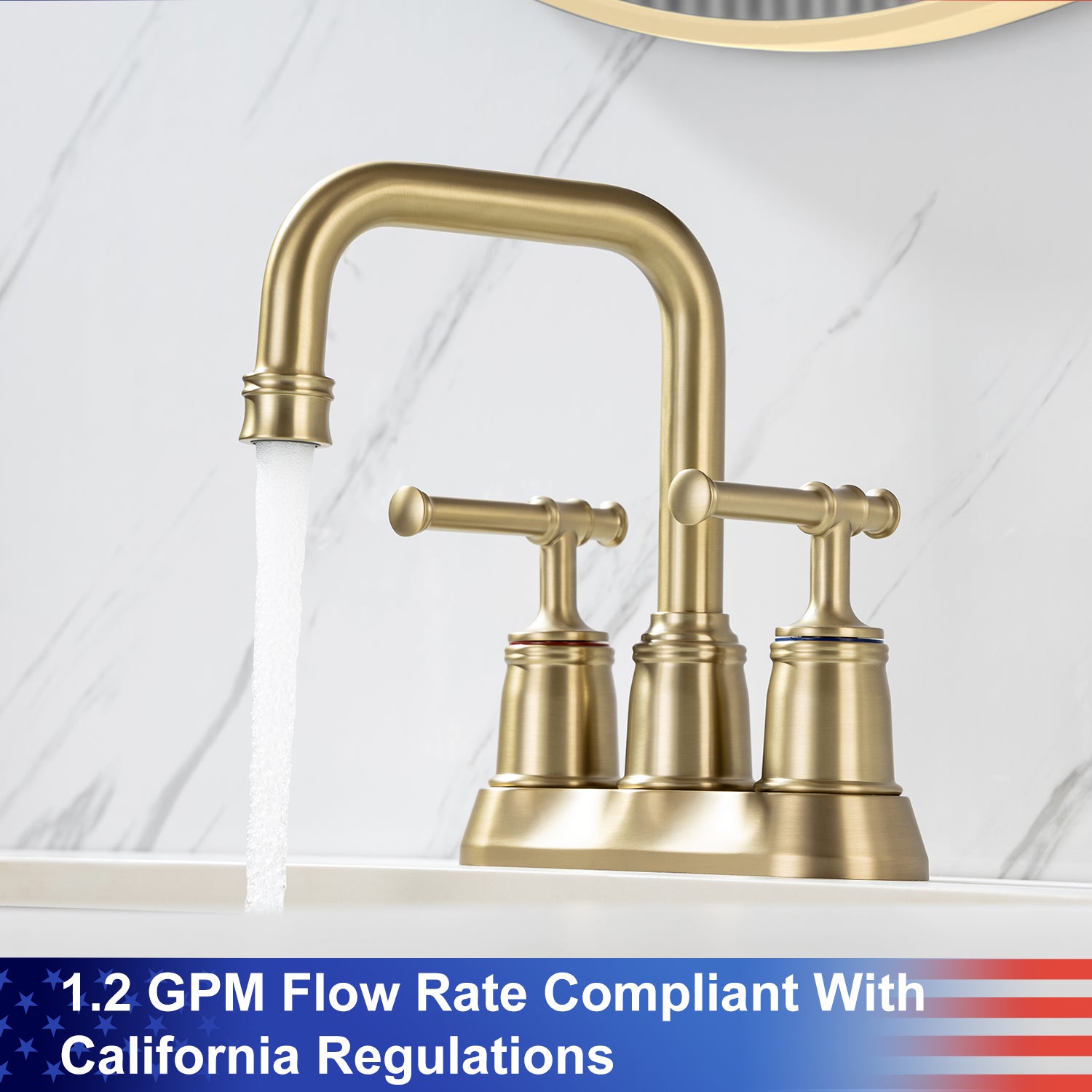 2-Handle Centerset Bathroom Faucet with Drain Assembly (S3008)