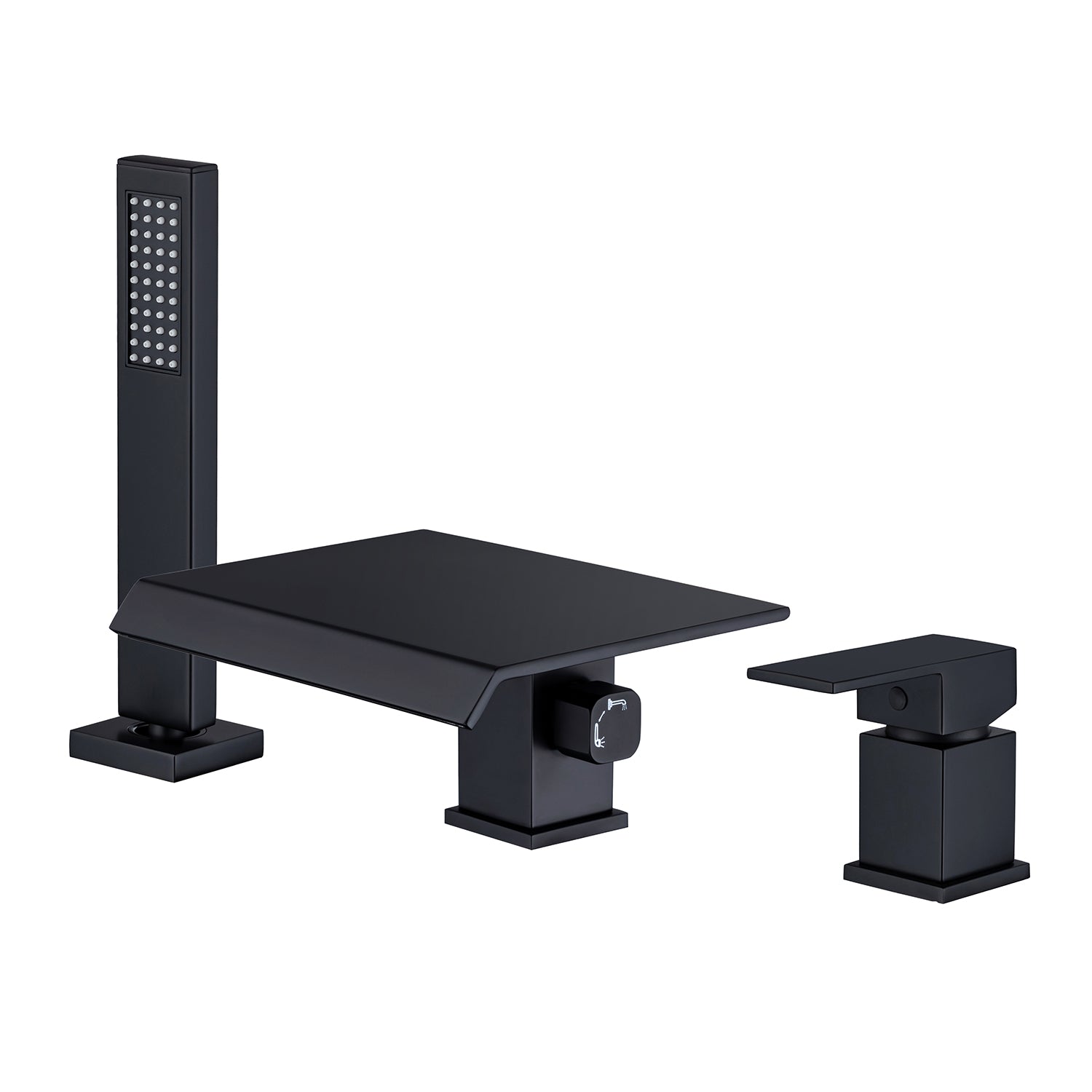 Black Deck Mounted Faucet