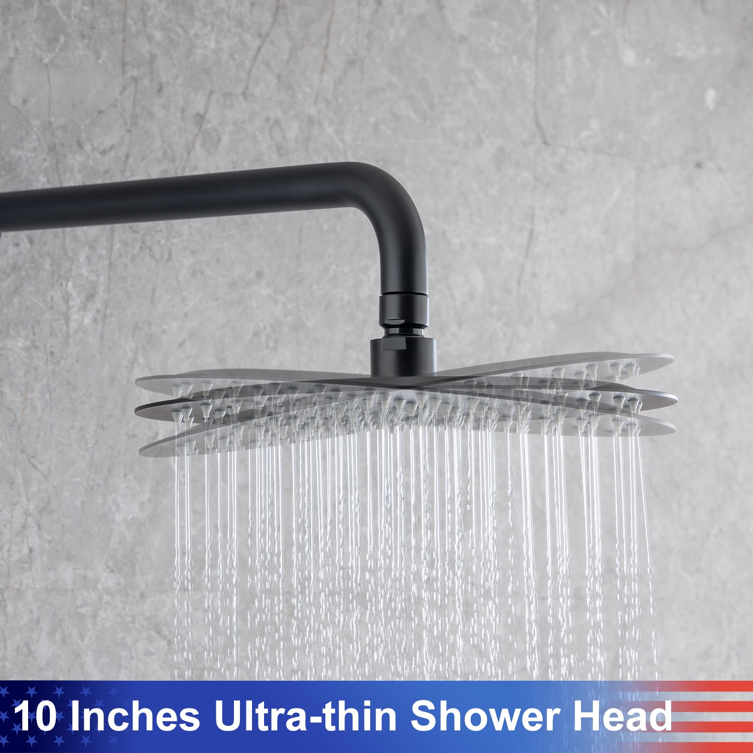 10" Round 3-Way Wall-Mount Shower System with Rough-in Valve