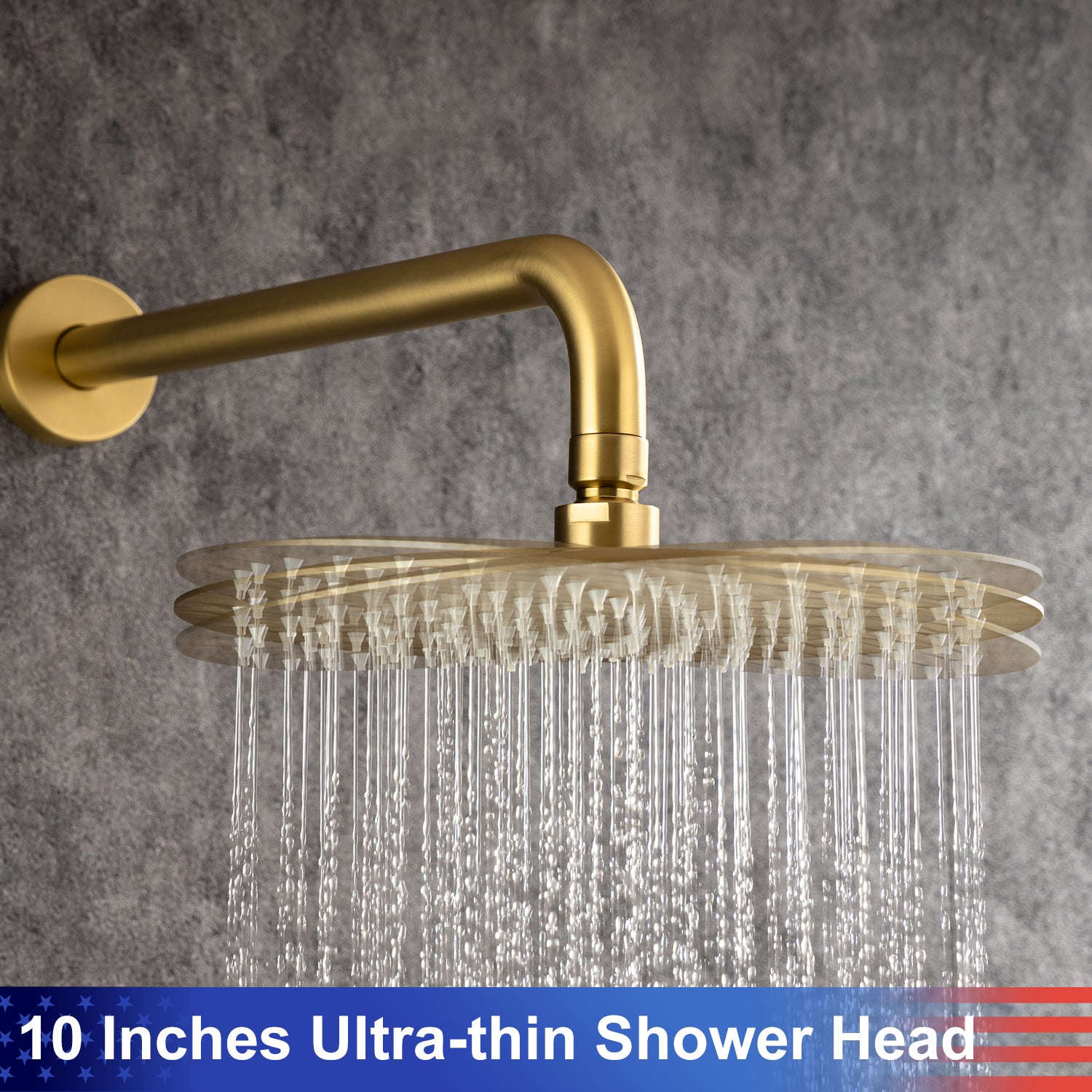 10" Round 3-Way Wall-Mount Shower System with Rough-in Valve