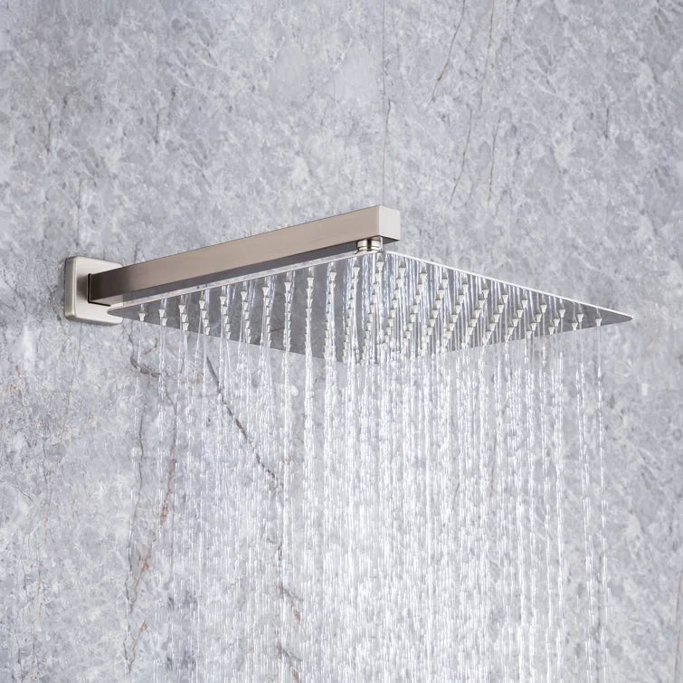 Pommeau de douche carré à 3 voies et montage mural de 10 po avec robinet à montage brut RX97303-10