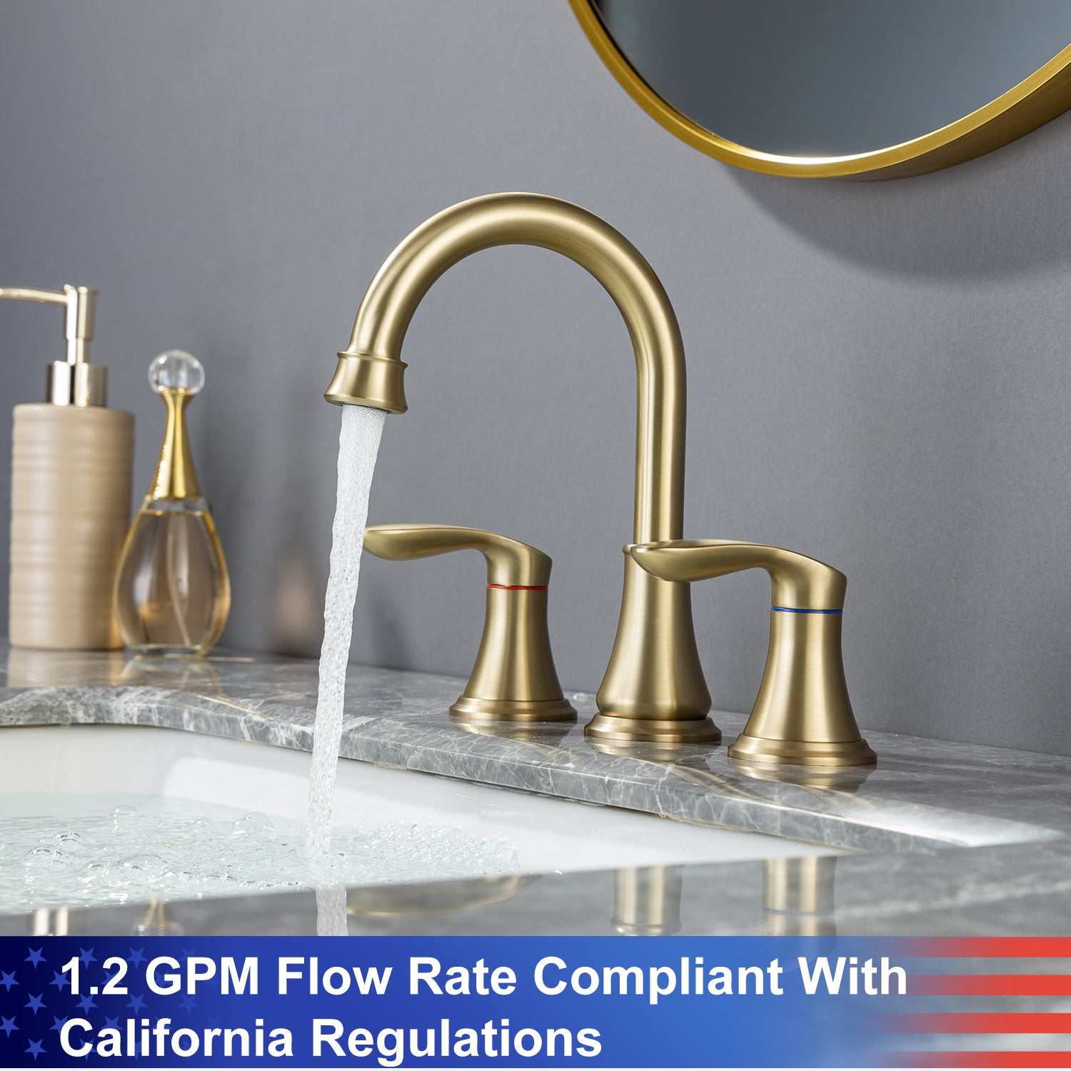 2-Handle Widespread Bathroom Faucet with Drain Assembly