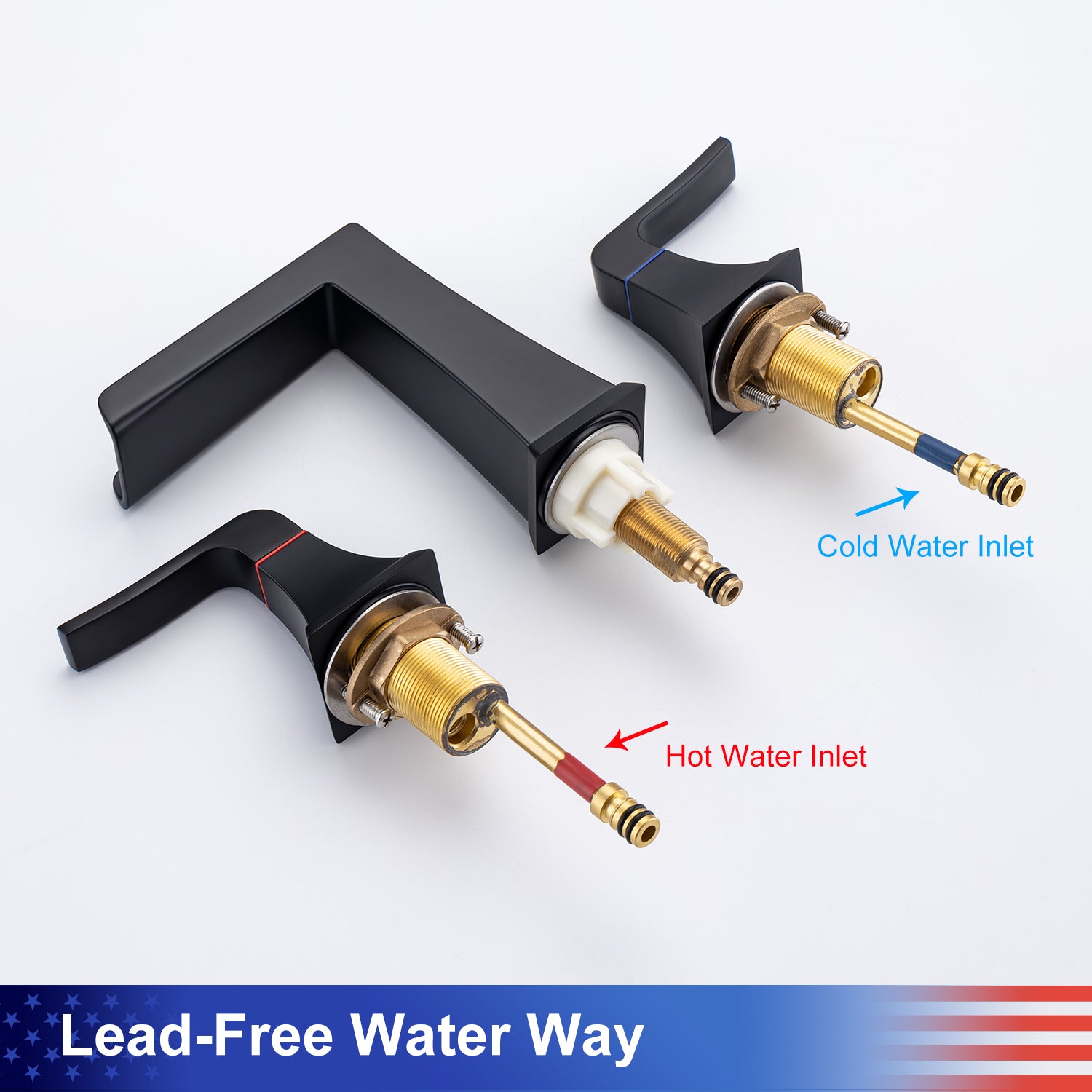 2-Handle Widespread Bathroom Faucet with Drain Assembly (S83002)