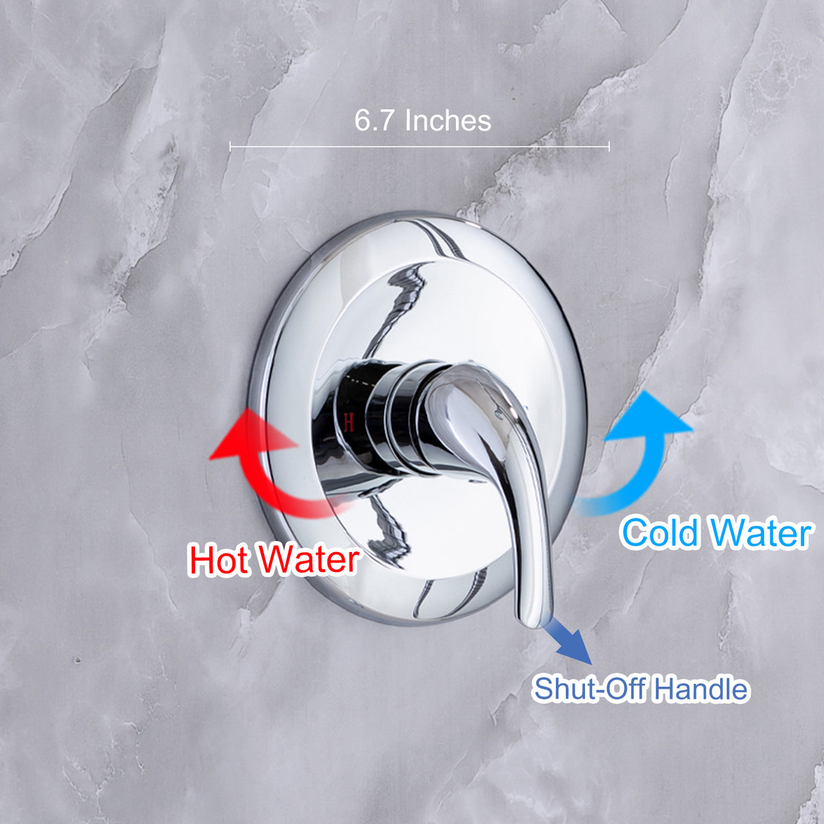 Robinet de douche avec valve brute RX92101-6