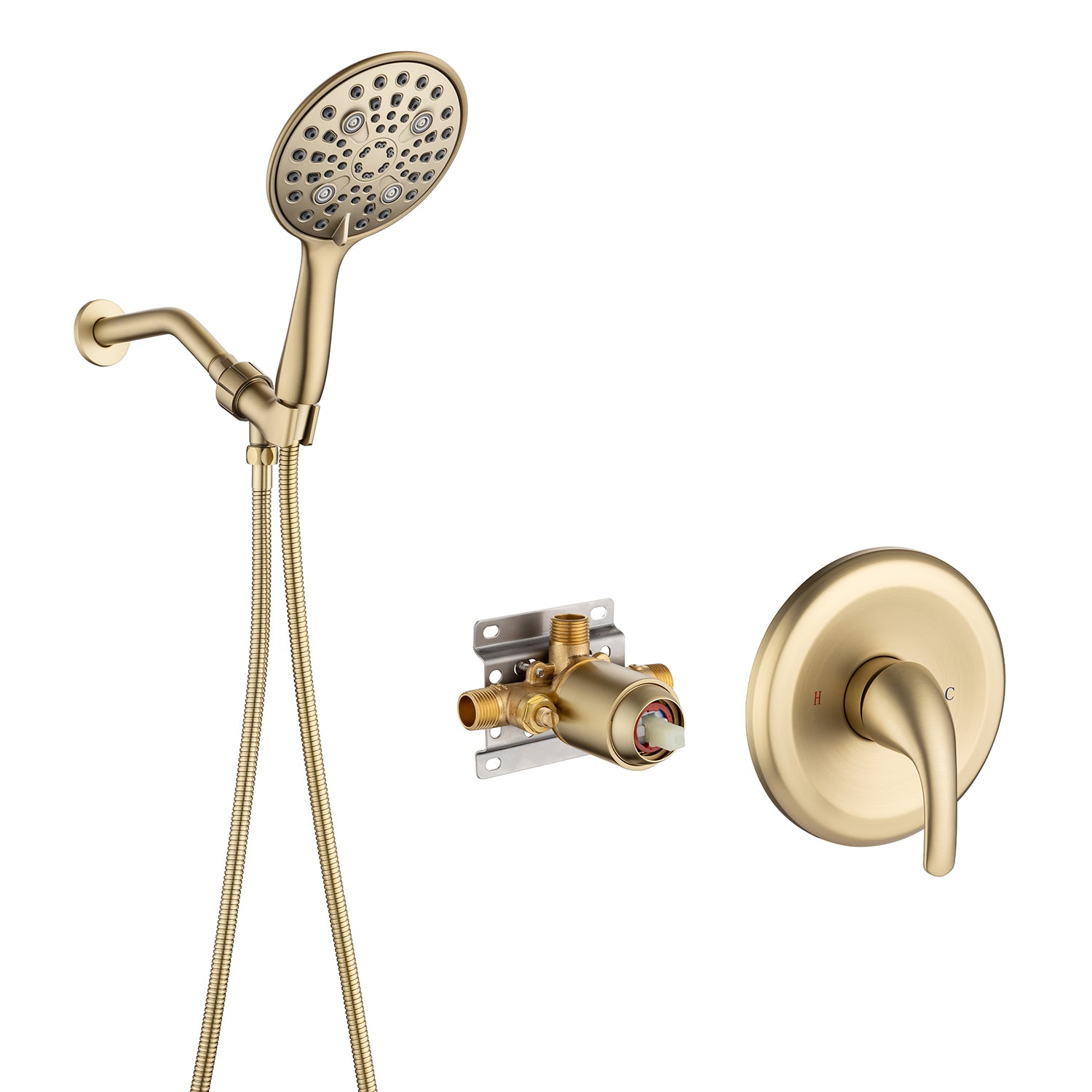 Brushed Gold Shower Set