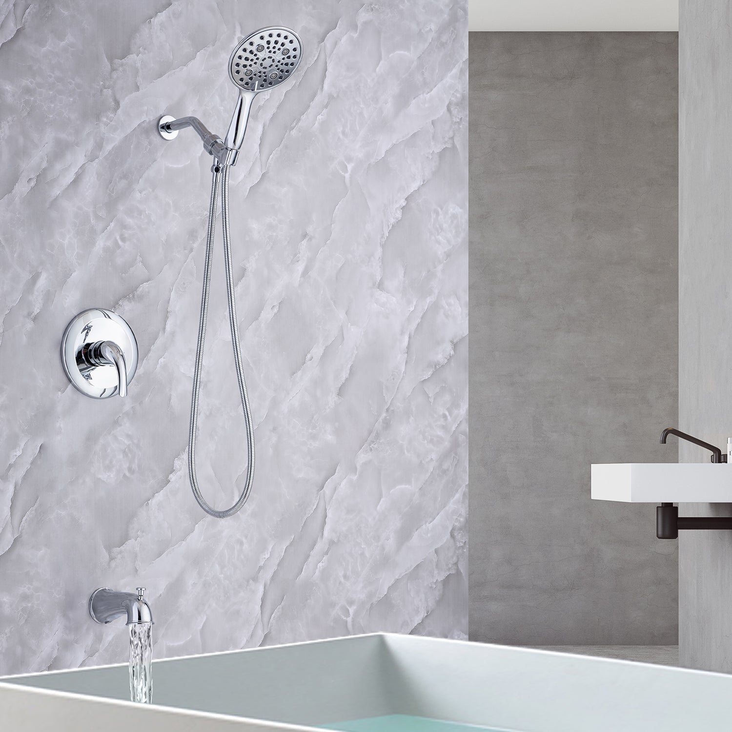 Tub and Shower System with Rough-in Valve (S92102)