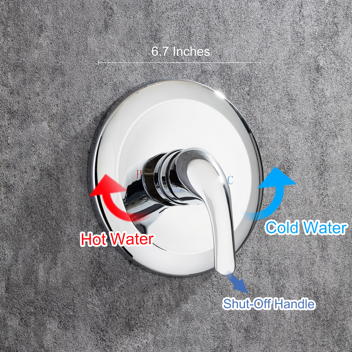 RAINLEX 6-Spray Wall-Mount Shower System with Rough-In Valve (S92201)