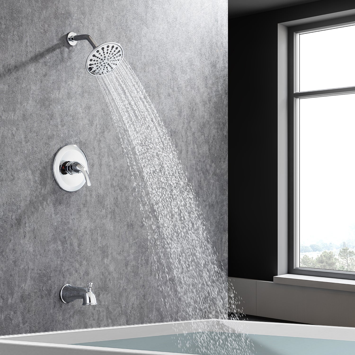 Robinet de douche à 6 jets avec valve brute RX92202-6