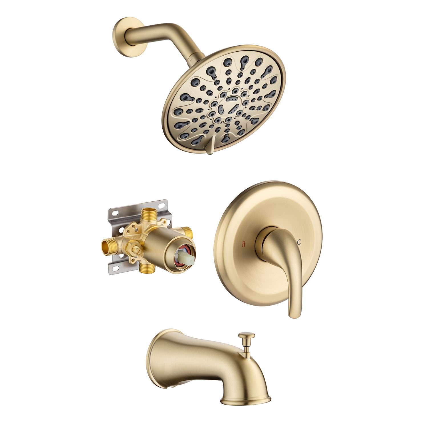 Brushed Gold Shower Set