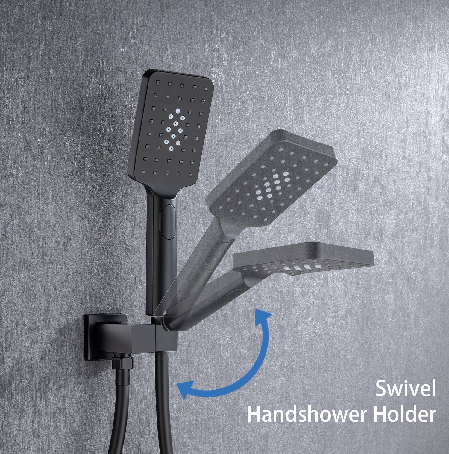 【Rainlex RX97202-12】12" Shower Haead Dual Functions Wall-Mount  Pressure Balance Square Shower Faucet(Rough-in Valve Included)