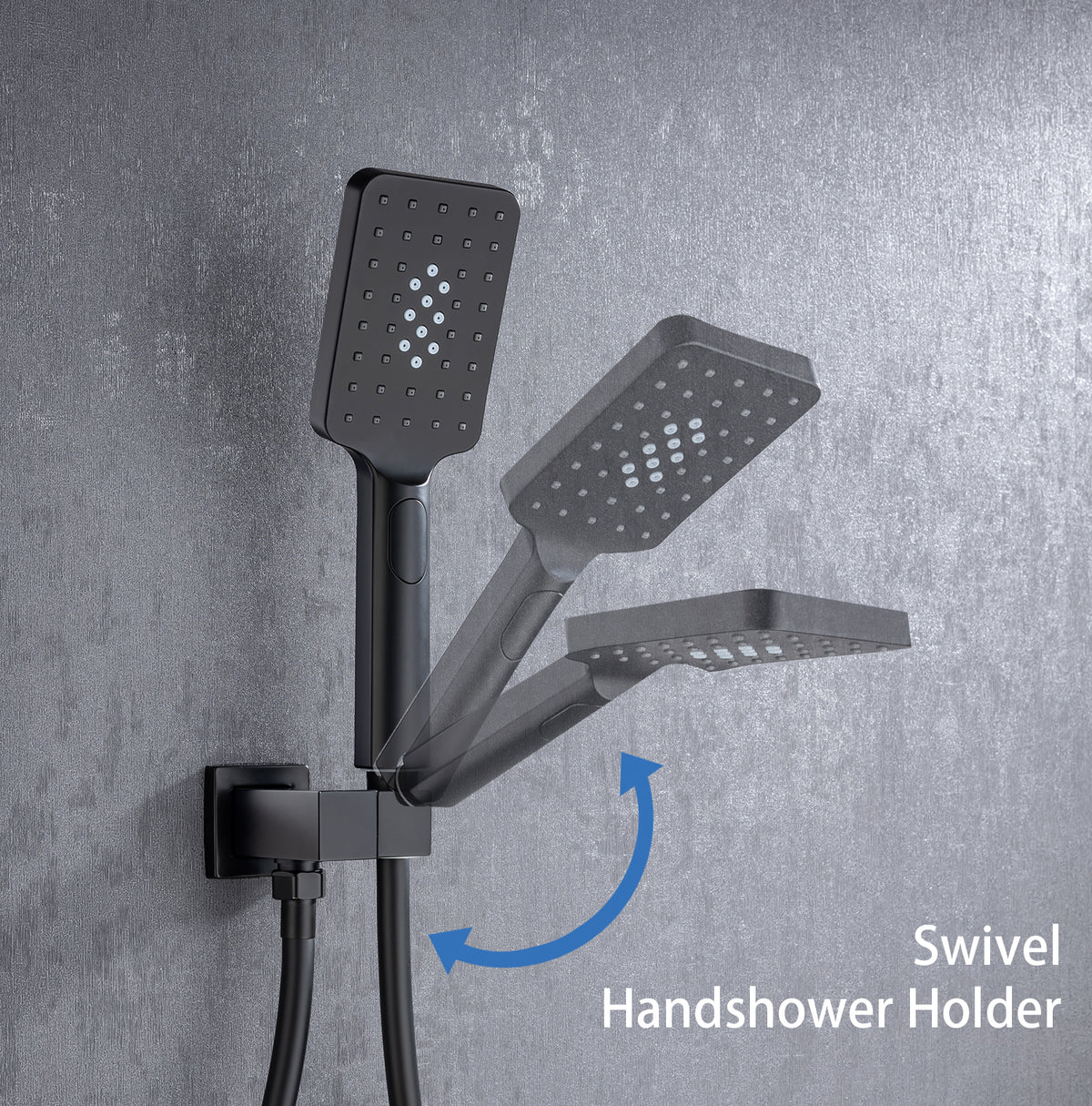 12" Square 2-Way Wall-Mount Shower System with Rough-in Valve (S97202)