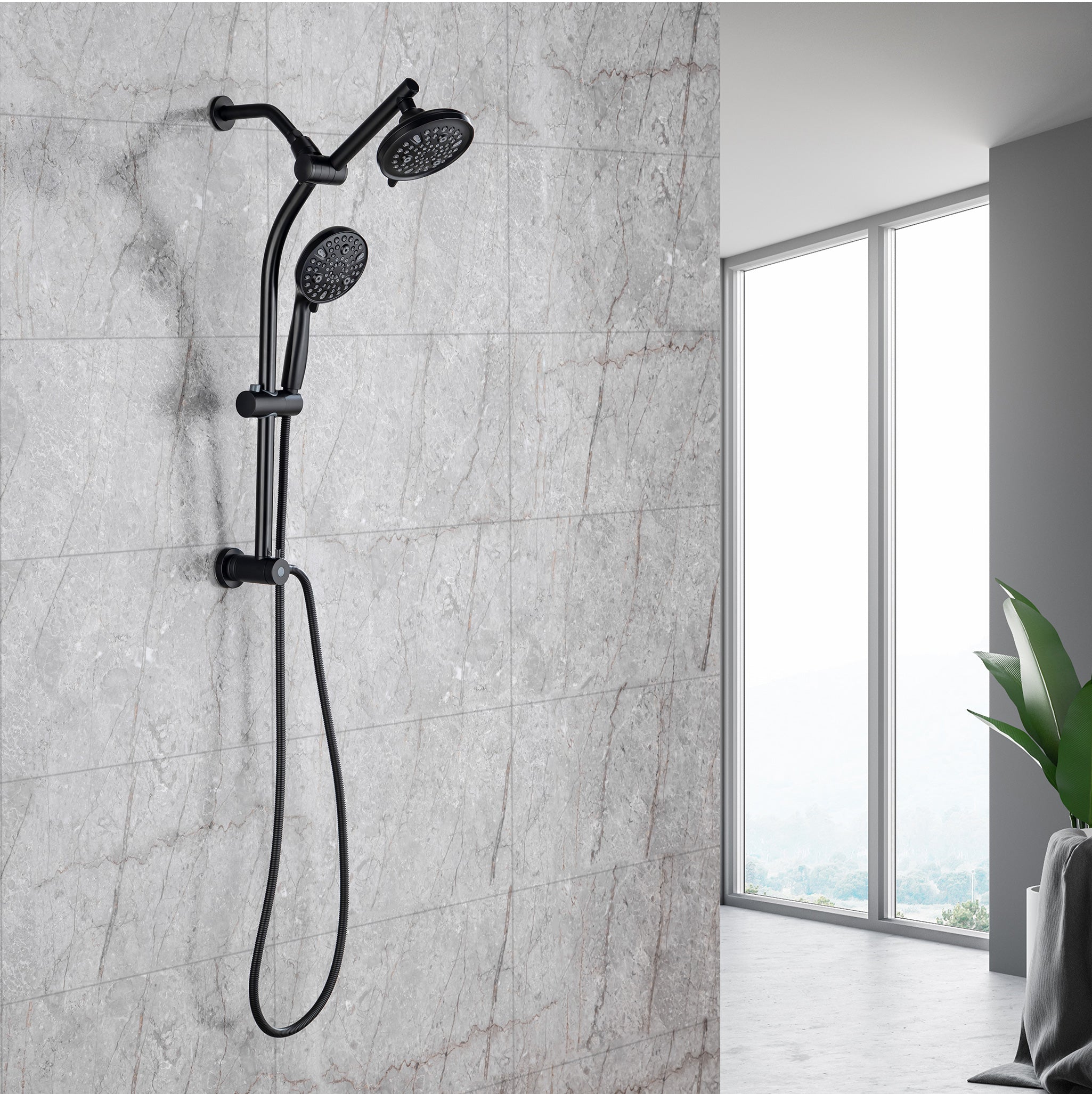 Système de douche avec pomme de douche à effet pluie et douche à main RX2007