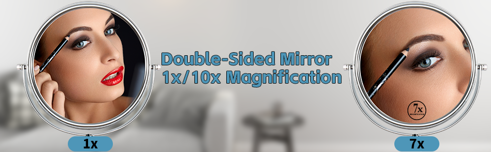 RAINLEX 8 in. Wall-Mount Makeup Vanity Mirror