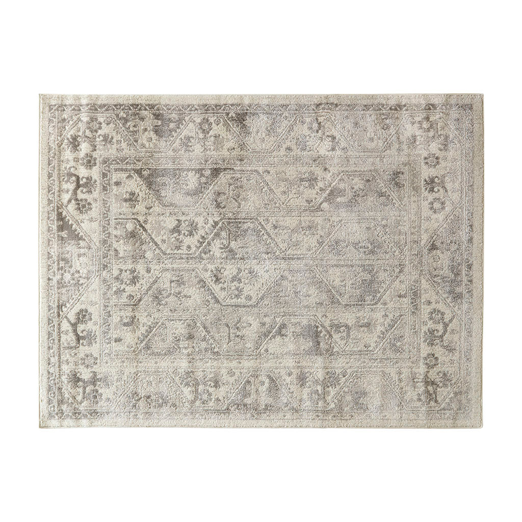 RAINLEX Tiled Border Non-Shedding Area Rug