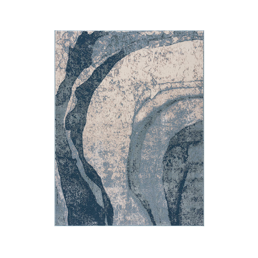 Rainlex Abstract Wave Non-Shedding Area Rug