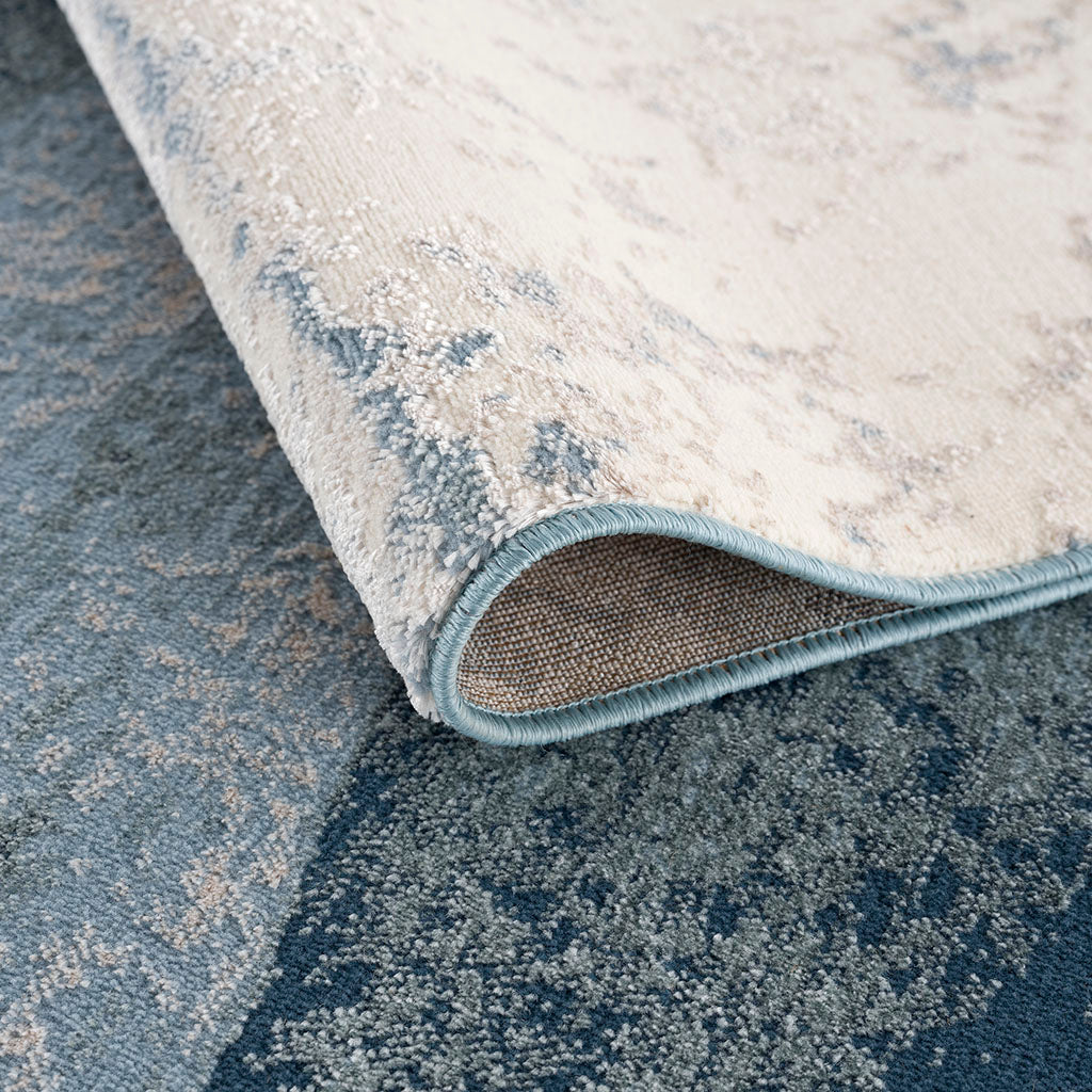 Rainlex Abstract Wave Non-Shedding Area Rug