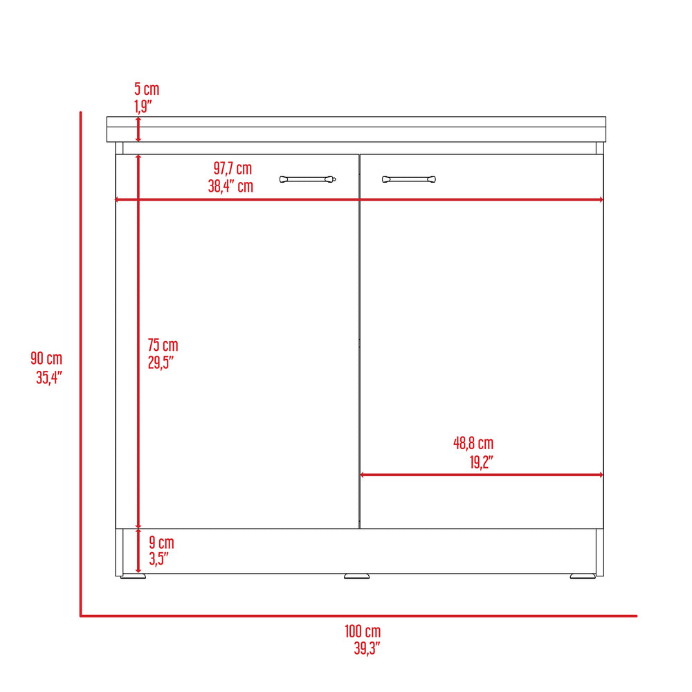 Rainlex 39" Freestanding Utility Sink Cabinet with Double Stainless Steel Basins, Soft-Close Doors